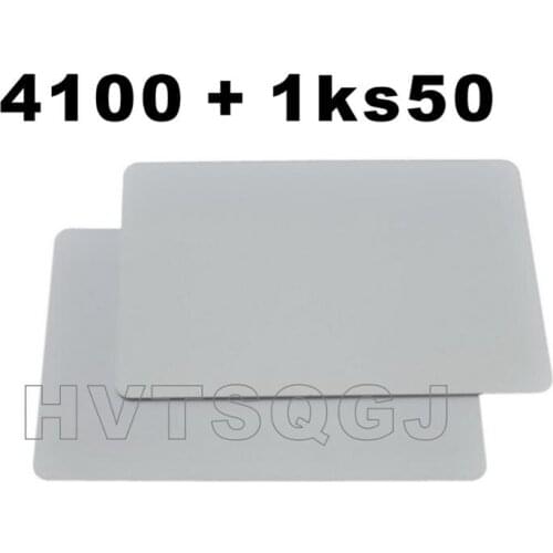 100pcs Dual Frequency RFID Card 13.56MHz + 125KHz Proximity Smart Card NFC Card 0.8mm Thin For Access Control System