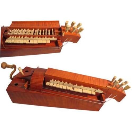 Hand Made solid wood 6 strings 24 keys Hurdy Gurdy free rosin