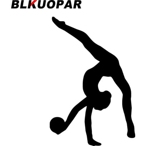 BLKUOPAR Rhythmic Gymnast Silhouette Car Stickers Die Cut Anime Decals Scratch-Proof Luggage Vehicle Decoration Vinyl Car Wrap