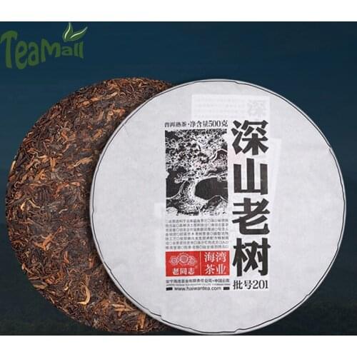 2020 Haiwan Shu Puer Chinese Tea "Deep Mountains and Old Trees" Batch 201 Ripe Puer Chinese Tea 500g