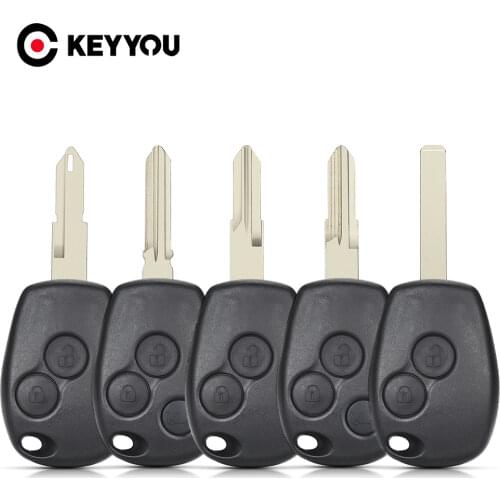 KEYYOU 2/3 Button Uncut Blank Remote Key Shell Case for Renault Dacia Modus Clio 3 Twingo Kangoo Logan Twingo Duster Clio 3