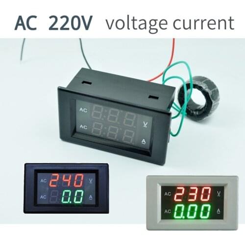 Digital AC Voltmeter Voltage Meters 100A/130-500V Power Energy analog Ammeter watt current Amps Volt meter LED Panel Monitor