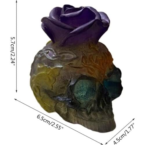 Flower Skull 3D Candle Soap Mould DIY Candle Epoxy Mold Handmade Candles Aroma Wax Soap Molds for Decoration A5KE