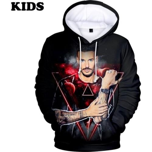 2 To 14 years old Childrens hoodie Singer 3D Printed M. Pokora Sweatshirt Men Women Matt Pokora Oversized Hoodie Pocket