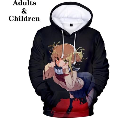 Suitable Himiko Toga Children 3D Hoodies Men women Hip Hop Harajuku 3D Hooded boy girl Autumn Casual New Sweatshirt kid pullover