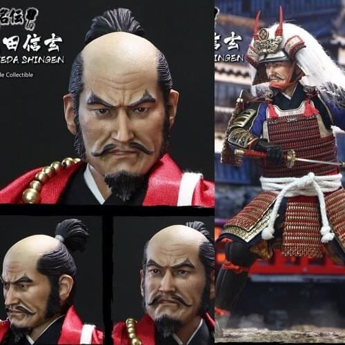For Collection 1/6 Scale ACI-32 Male Japanese Samurai Solider Red Armor Japans Warring States Suwahara Kuoki Daisen Biography