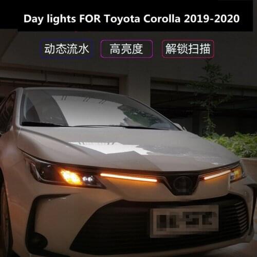 FOR Toyota Corolla 2019-2020 daytime running light LED head decoration streamer running light Corolla modified light