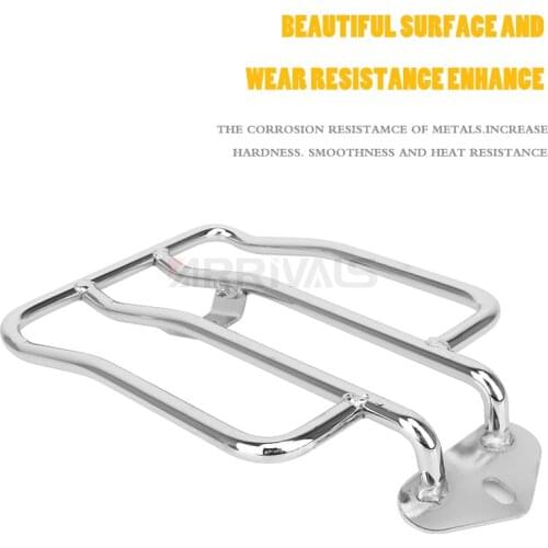 Chrome Black Motorcycle Solo Seat Luggage Rack For Harley XL Sportsters Iron 48 883 XL1200 2004-2019