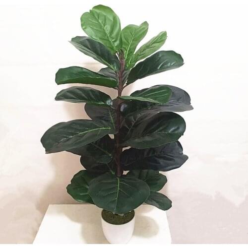 60-122CM 3 Fork Artificial Banyan Branch Ground Green Fake Plants Realistic Plastic Palm Tree DIY Living Room Home Decortion