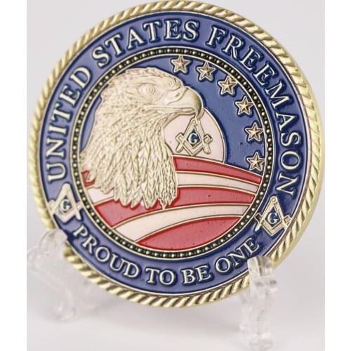 50mm American Five Army Freemason Medal Collectible Coin Eagle Coin Navy Commemorative Coin Green Bronze Gold Coin