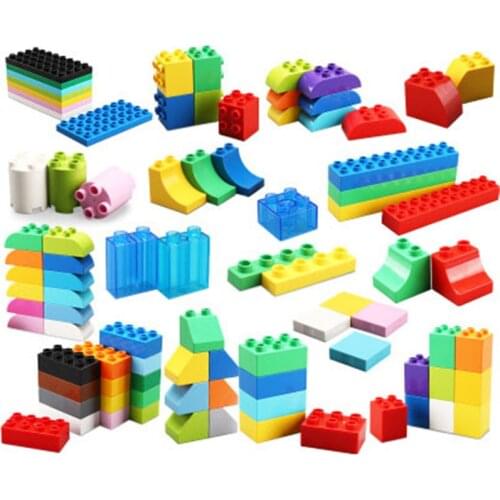 8pcs Big Size Duploe Building Blocks Bricks Accessory Compatible With Duplos base plate Transparent Square Toy for Children Gift