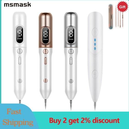 9 Level Laser Plasma Pen Mole Tattoo Removal Dark Spot Remover Machine Facial Freckle Tag Wart Removal LCD Face Skin Beauty Care