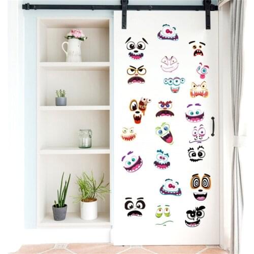 Fashion Design 4pcs Creative Halloween Funny Cartoons Wall Stickers Living Room Bedroom Decoration Removable Wall Stickers Gift