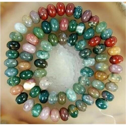 5x8mm Multicolor India Rare Onyx Abacus Loose Beads Hand Made Fashion Jewelry Making Design Natural Stone Gift For Girl Women