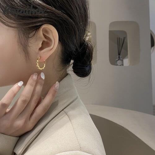 Ropuhov 2021 New 925 Silver Korean Simple Bean Silver Needle European Mosquito Repellent Incense Plate Earrings Female