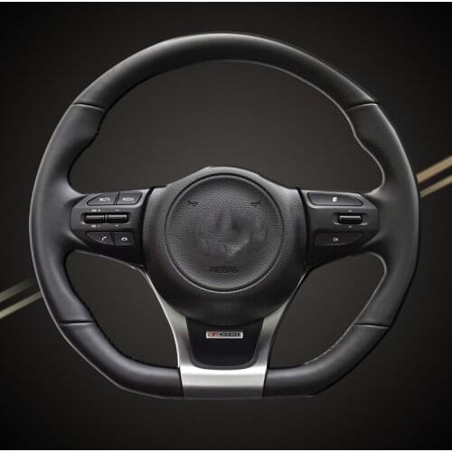 Car Braiding On The Steering Wheel Cover For Kia K5 2013 2014 K4 Cachet 2017-2018 K4 2013-2017 Ceed Cee'd 2016 2017 Car-styling