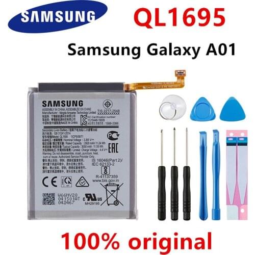 SAMSUNG 100% Orginal QL1695 3000mAh Replacement Battery For Samsung Galaxy A01 Mobile phone Batteries+Tools