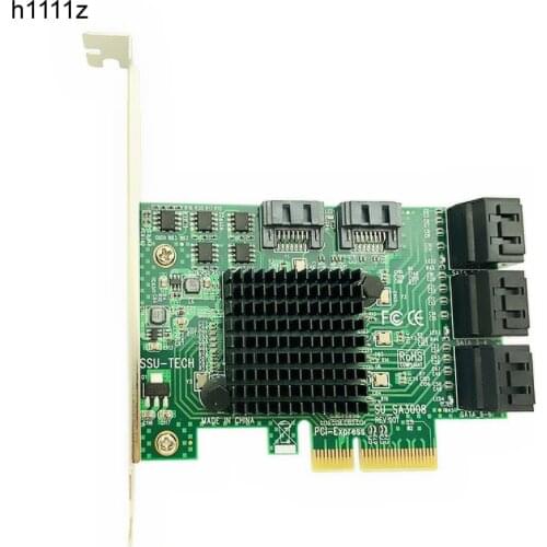 PCI-E PCI Express to SATA 3.0 III 3 6Gb Controller Card SSD PCIe 8 Port SATA Card SSD SATA3.0 Adapter Raiser Low Profile Bracket