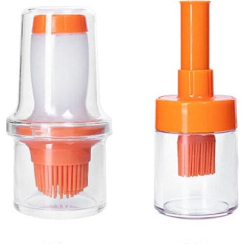 Portable Silicone Oil Bottle With Brush Baking BBQ Basting Brush Pastry Oil Brush Kitchen Baking Honey Oil barbecue Tool Gadgets