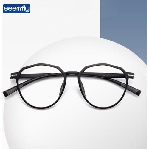 Seemfly Women Oversized Polygon Glasses Frame Men Vintage Clear Lens Spectacles Classic Transparent Color Frame Plain Glasses