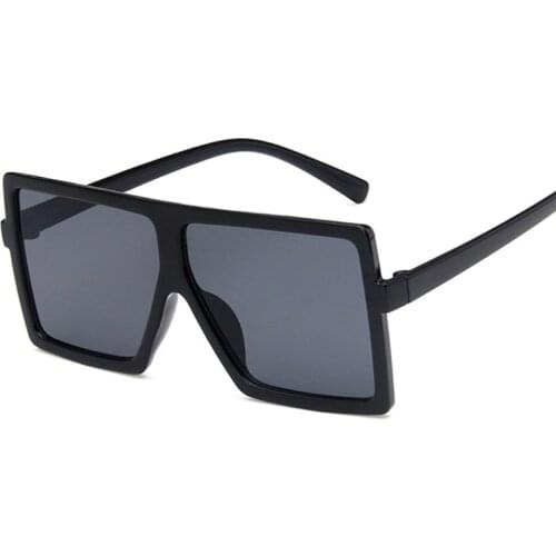 Vintage Black Oversized Sunglasses Kids Fashion Square Sun Glasses For Boys Girls Gradient Mirror Big Brand Shades Eyewear