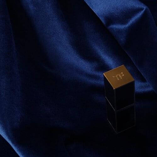 Light Luxury American-Style Velvet Curtain Dark Blue Royal Blue Living Room Bedroom Window Curtain