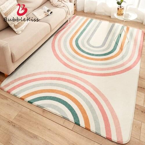 Bubble Kiss Thickened Area Rug for Bedroom Geometric Soft Lamb Cashmere Home Living Room Non-Slip Carpet Sofa Tatami Bedside Mat