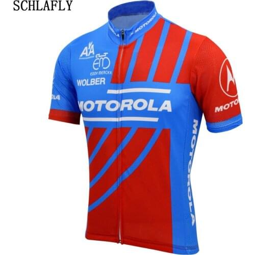 Motorola cycling jersey summer short sleeve blue red bike wear jersey pro road Mountain jersey cycling clothing schlafly