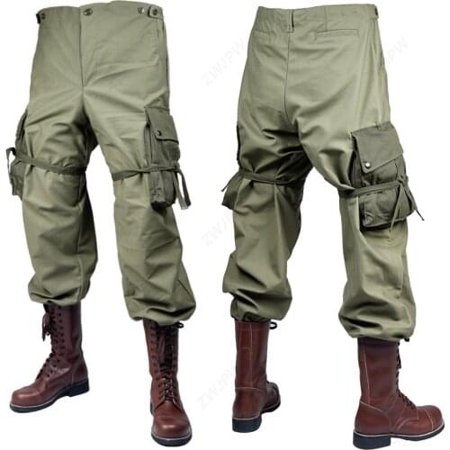 Ww2 US army green outdoor M43 Windbreaker Pure cotton uniform pants US/50202