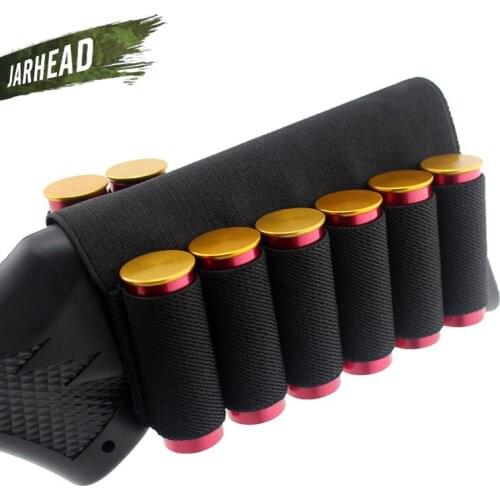 Military Nylon 8 Shell Holder Cartridge Rifle Bullet Ammo Carrier Tactical Shotgun Gauge Buttstock Pouches For Outdoor Hunting