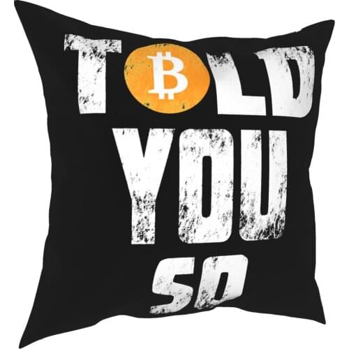Funny Bitcoin Millionaire Tee Shirt Square Pillow Case Cushions for Sofa Fashion Cushion Covers