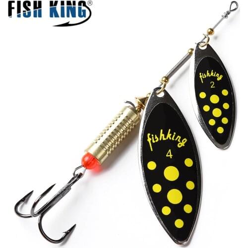 1pc Metal Spinner Spoon Fishing Lures 20g/11.5cm Long Cast Double willow leaf blades with Treble Hook Hard Baits Fishing Tackle
