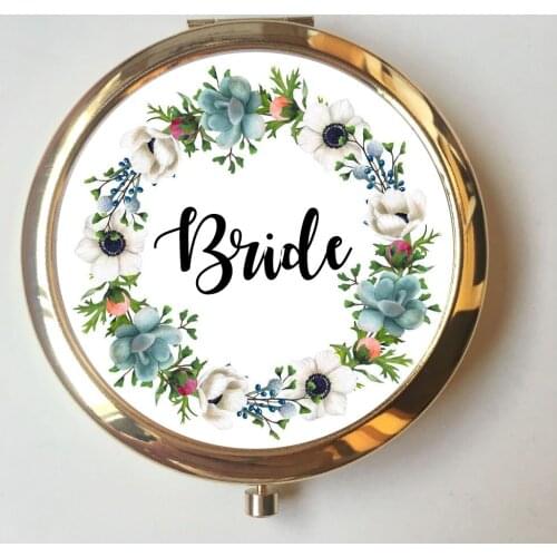 25pcs lot Unique Custom name Compact Mirror Birthday giveaways Anniversary souvenir Wedding Return gifts Bridal shower favors