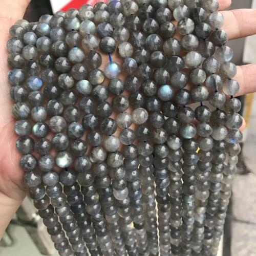 3mm 4mm Natural Labradorite Stone Beads Fit Bracelet Necklace Round Loose Stone Beads For Jewelry Making DIY Strand 15