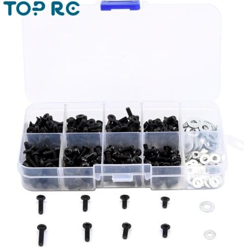 340pcs/set Universal Screws Box Set for 1/10 HSP Remote Control RC Car for HSP Redcat Traxxas TAMIYA CC01 Axial SCX10 HPI