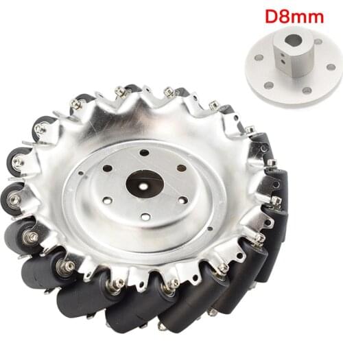 4pcs 120KG Big Load 152mm 6 inches Mecanum Wheel with 4pcs 8mm D Couplings for Robomaster Robot Omnidirectional Wheel