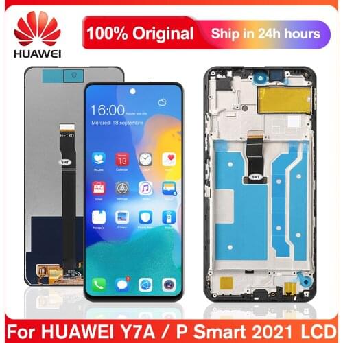 6.67"Original Display For Huawei P Smart 2021 PPA-LX2 LCD Display Touch Screen Digitizer With frame For Huawei Y7A LCD Display
