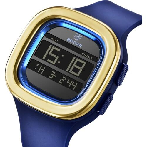 BENYAR Sport Men LED Digital Watches Military Army Silicone Electronic Digital Watch Run Erkek Waterproof relogio masculino 2018