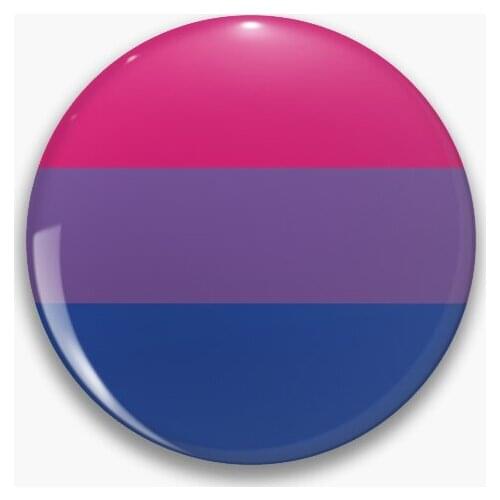 Bisexual Pride Flag 【Customizable】Soft Button Pin Gift Clothes Hat Fashion Cartoon Brooch Women Jewelry Decor Collar Badge