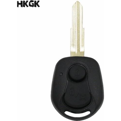 2 Button Remote Key Shell Case Smart Car Key for Ssangyong Actyon Kyron Rexton New Replacement Fob Case Cover Uncut Blade