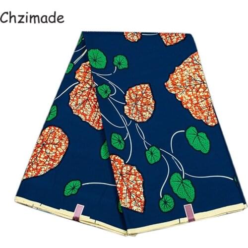Chzimade 1Yard African Flower Prints Wax Fabric Nigerian Ankara Polyester Tissu Sewing Fabric Diy Home Decoration
