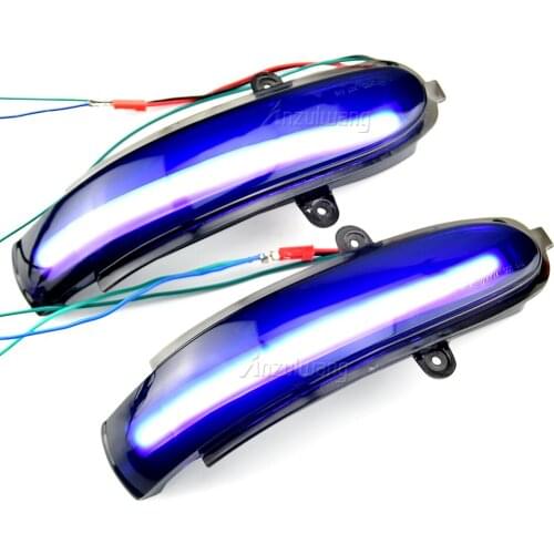 For Mercedes Benz C Class W203 S203 CL203 Car Rearview Mirror Indicator Lamp Streamer Strip Flowing Turn Signal Lamp Amber LED