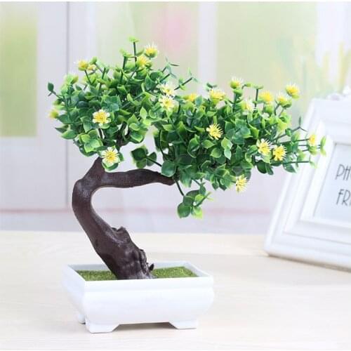 Simulation Decorative Artificial Fake Flowers Masson Pine Emulate Bonsai Pot Plants Ornaments Home Living room desktop Decor