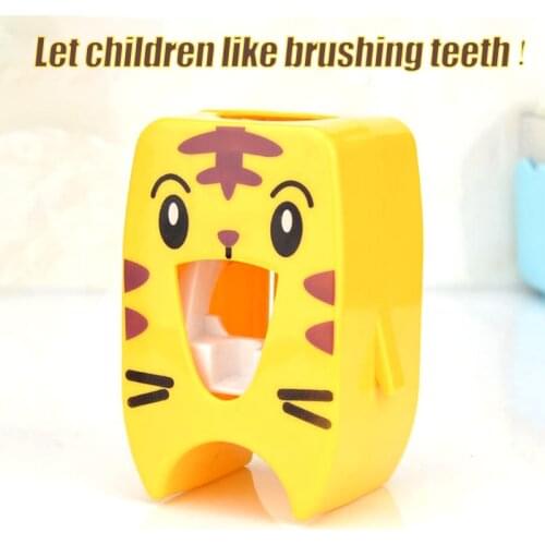 Cartoon Automatic Toothpaste Dispenser Toothbrush Holder for Bathroom Accessorie Household Bath Set Toothpaste Squeezer