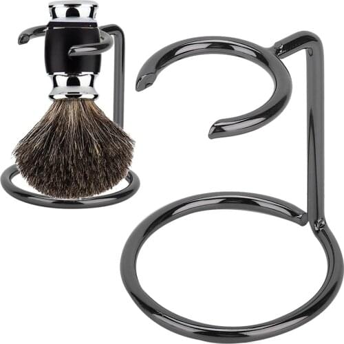 Face Brush Men Shaving Brush Stand Razor Holder Stainless Steel for Salon Home Travel Use Shave Brush for Men
