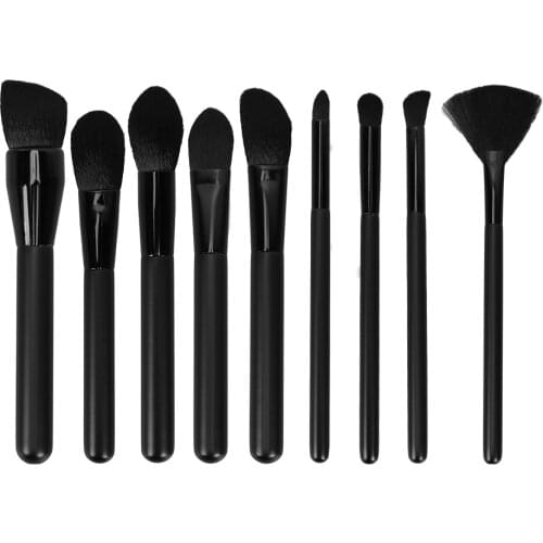 JIELI Professional Makeup Brushes Set 10pcs Cosmetics Tool Synthetic Hair Wood Handle Power Brush Foundation Brush Beauty Tool