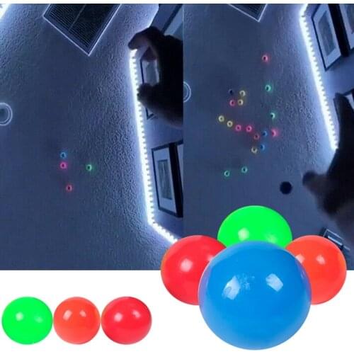 Stick Wall Ball Decompression Ball Sticky Squash Ball Suction Decompression Toy Sticky Target Ball Catch Throw Ball kids Toys