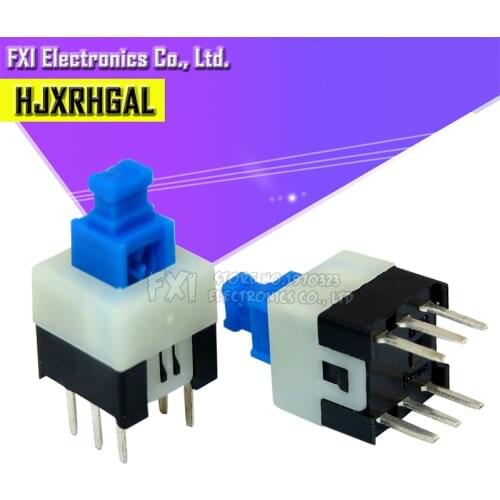 New 20PCS 7X7mm 7*7mm 6Pin Push Tactile Switch Self lock /Off button Latching switch Wholesale Electronic