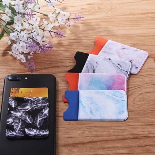 New Marble Phone Case Back Skinning Cases Paste Business Card Phone Card Package Credit Business Card Holders Phone Accessories