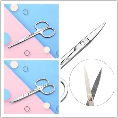 Stainless Steel Eyebrow Scissors Nose Hair Clippers Cut Manicure Facial Trimming Tweezer Small Nail Tools Makeup Beauty Tool